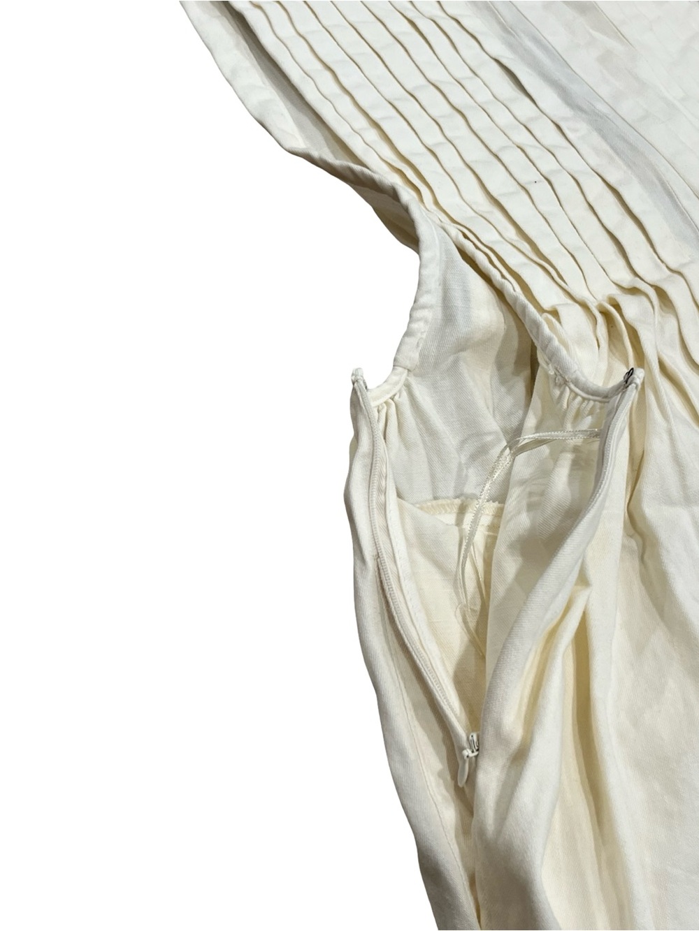 Free People Webster Romper Ecru Cream Pintuck Tie Front Cotton NWT Small - Picture 12 of 13